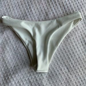 White Ribbed Cheeky Bottoms